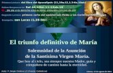 El triunfo definitivo de María Solemnidad de la Asunción de la Santísima Virgen María. Que hoy al cielo, sea siempre