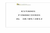 Analisis Estado de Situcion Financiera Setiembre-12