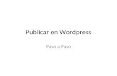 Introduccion Básica para Publicar en Wordpress