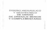 DISEÑO HIDRAULICO Y GEOTECNICO DE OBRAS DE DRENAJE MENOR Y COMPLEMENTARIO