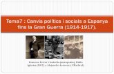 Tema 7 Canvis politics i socials d'Esp. abans 1ªGM