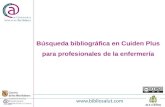 Bsqueda bibliogrfica en CUIDEN Plus para profesionales de la enfermer­a