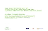 Guía práctica para el desarrollo de las entrevistas en el procedimiento de evaluación y acreditación de competencias profesionales.