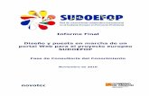 Informe final y puesta en marcha de un portal Web para el proyecto Europeo SUDOEFOP. Fase de Consultoría del Conociemiento.