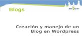 Manejo y creación de un blog en Wordpress