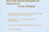 Selección de técnicas de ingeniería de software
