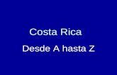 Costa Rica A To Z