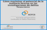Maximizar el potencial de la auditoría forense en las investigaciones de delitos financieros