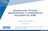 Seminario: Firmas electrónicas y estándares basados en XML.
