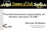 Transformaciones Espectrales En Tiempo Real Para  C L A M    HernáN  Ordiales