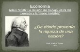 Ádam Smith y la división del trabajo, el rol del mercado y la “mano invisible”