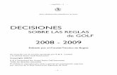 Decisiones reglas golf 2008 09