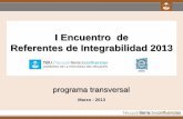 I Encuentro Red Integrabilidad 2013-03-18