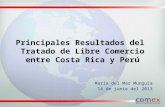 Principales Resultados del  Tratado de Libre Comercio entre Costa Rica y Perú