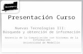 Presentación del curso nuevas tecnologias iii