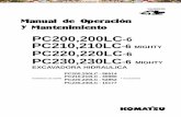 Manual Operacion Mantenimiento Excavadora Pc200 230lc Komatsu