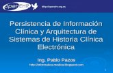 Persistencia de información clínica y arquitectura de sistemas de historia clínica electrónica