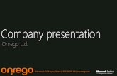 Onrego company presentation