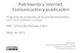 Patrimonio y Internet. Comunicación y publicación