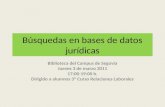 Búsquedas en bases de datos jurídicas2011