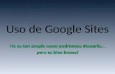 Uso De  Google  Sites