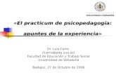 El practicum de psicopedagogía: apuntes de la experiencia