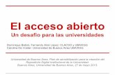 El acceso abierto: un desafío para las universidades
