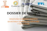 Dossier de prensa Desayuno Informativo con Doña Begoña Cristeto