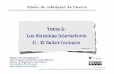Tema 2. Los sistemas Interactivos: el factor humano (2013)