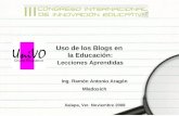 Uso de los Blog en la Educación: Lecciones Aprendidas