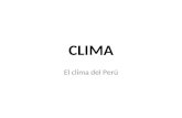 Clima y clima del perú
