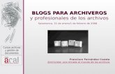 Blogs para archiveros y profesionales de los archivos