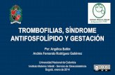 Trombofilias, síndrome antifosfolípido y gestación