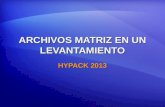 ARCHIVOS MATRIZ EN UN LEVANTAMIENTO HYPACK 2013. Archivos Matriz (*.MTX) en SURVEY SURVEY puede llenar cada celda de una matriz (o múltiples matrices)
