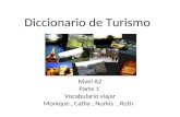 Diccionario de Turismo Nivel A2 Parte 1 Vocabulario viajar Monique, Cathy, Nurkis, Ruth.