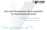 Uso de Productos de Levadura en Nutrición Animal J. Buenrostro Pablos DNA Noviembre 2012.