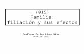 (015) Familia: filiación y sus efectos Profesor Carlos López Díaz Versión 2012.