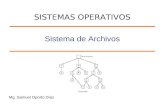 Mg. Samuel Oporto Díaz Sistema de Archivos SISTEMAS OPERATIVOS.