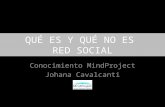 QUÉ ES Y QUÉ NO ES RED SOCIAL Conocimiento MindProject Johana Cavalcanti.