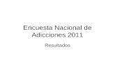 Encuesta Nacional de Adicciones 2011 Resultados. Encuesta Nacional de Adicciones 2011 ALCOHOL