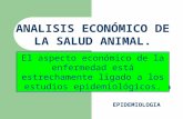 ANALISIS ECONÓMICO DE LA SALUD ANIMAL. EPIDEMIOLOGIA El aspecto económico de la enfermedad está estrechamente ligado a los estudios epidemiológicos.