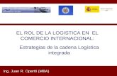 Ing. Juan R. Opertti (MBA) Estrategias de la cadena Logística integrada EL ROL DE LA LOGISTICA EN EL COMERCIO INTERNACIONAL: