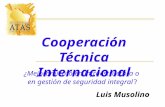 Cooperación Técnica Internacional ¿Mejoramiento en infraestructura o en gestión de seguridad integral? Luis Musolino.