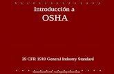 Introducción a OSHA 29 CFR 1910 General Industry Standard.