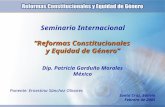 Reformas Constitucionales y Equidad de Género Seminario Internacional Reformas Constitucionales y Equidad de Género Dip. Patricia Garduño Morales México.