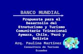 BANCO MUNDIAL Propuesta para el Desarrollo del Etnoturismo y Turismo Comunitario Trinacional Aymara, Chile, Perú y Bolivia Arq. Paulina Martínez J. Consultora.