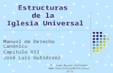 Estructuras de la Iglesia Universal Manual de Derecho Canónico Capítulo VII José Luis Gutiérrez P. Juan María Gallardo .