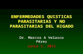 ENFERMEDADES QUISTICAS PARASITARIAS Y NO PARASITARIAS DEL HIGADO Dr. Marcos A Velasco Pérez Junio 3, 2011.