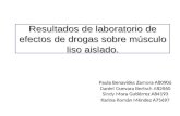 Resultados de laboratorio de efectos de drogas sobre músculo liso aislado. Paula Benavides Zamora A80906 Daniel Guevara Bertsch A82860 Sindy Mora Gutiérrez.