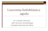 Leucemia linfoblástica aguda Dr. Carrillo Henchoz Jefe Servicio Hematología Hospital Nacional de Niños.